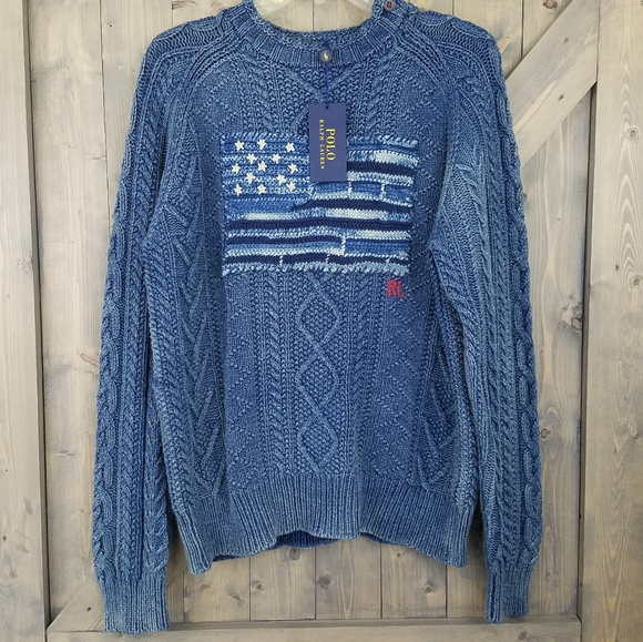 Polo Ralph Lauren Indigo Dyed Cable 